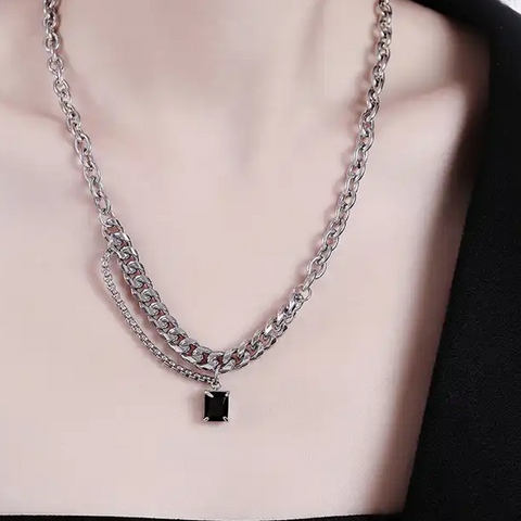 Chained Onyx Necklace