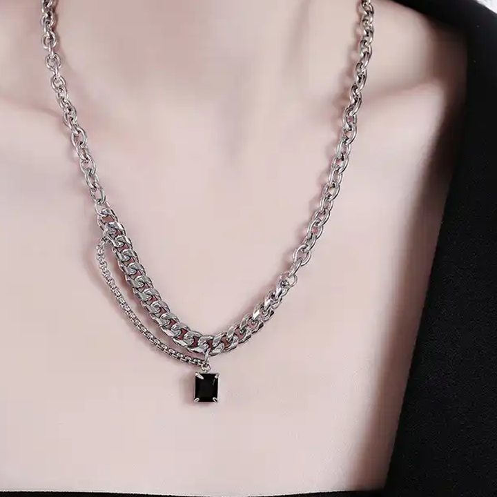 Chained Onyx Necklace